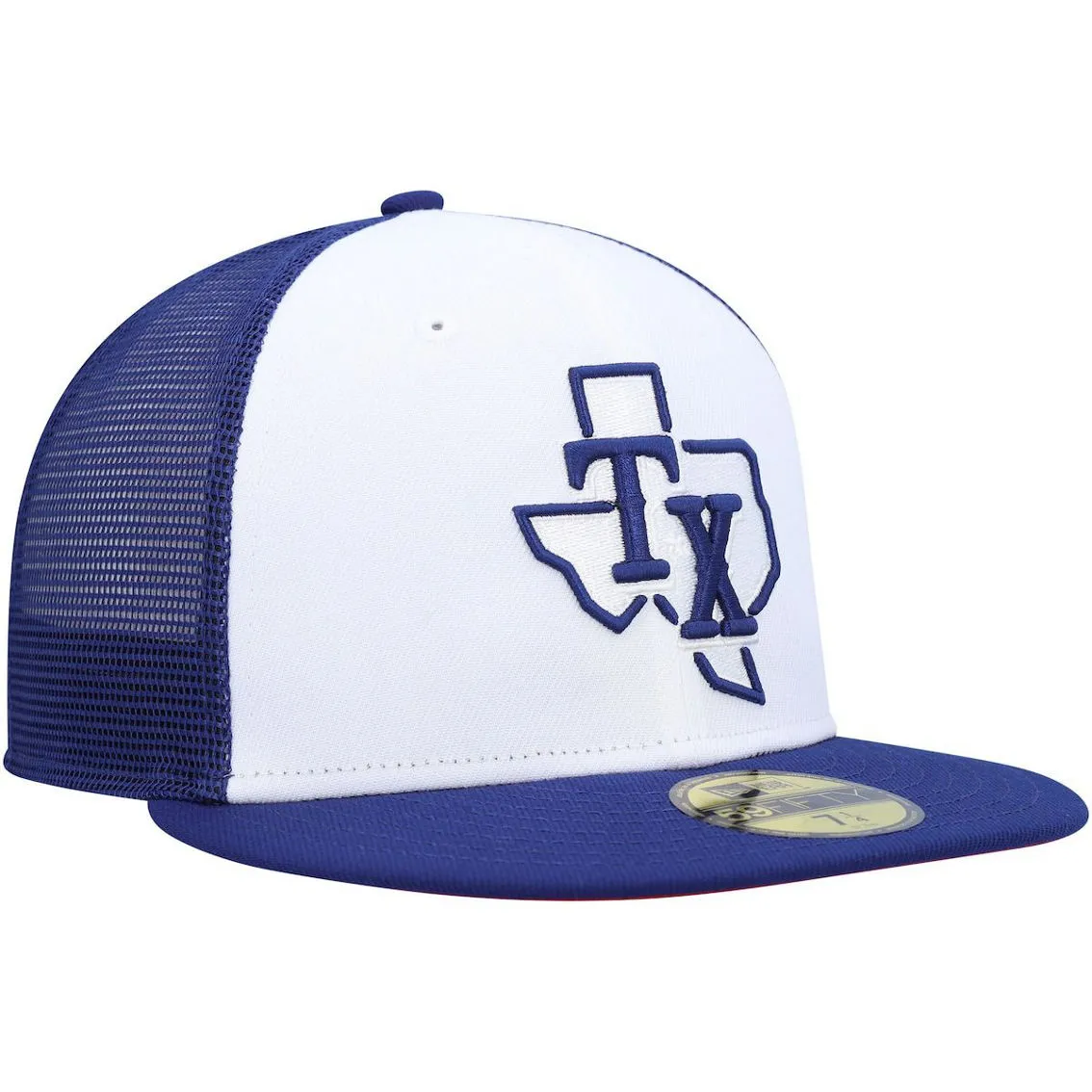 New Era Men's White/Royal Texas Rangers 2023 On-Field Batting Practice 59FIFTY Fitted Hat 4 New Era Men's White/Royal Texas Rangers 2023 On-Field Batting Practice 59FIFTY Fitted Hat - Image 4