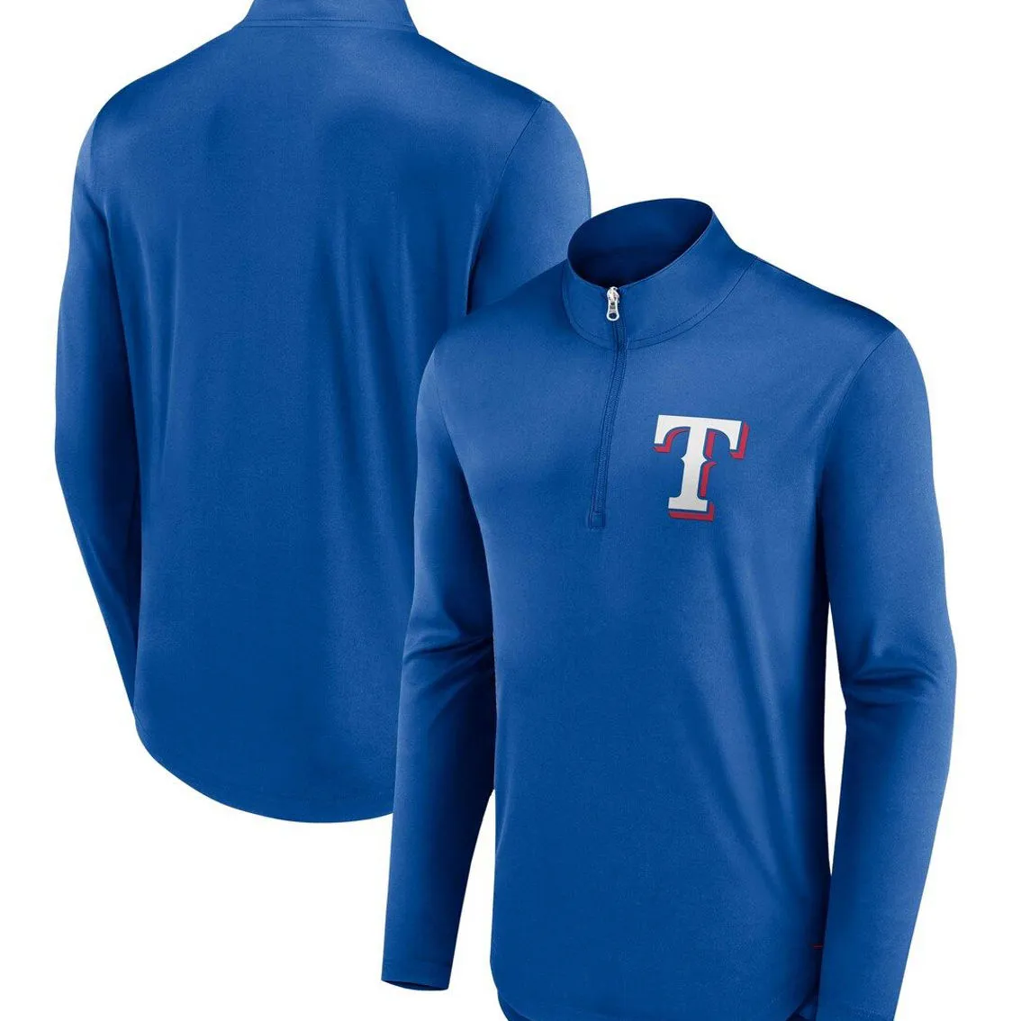 Fanatics Branded Men's Royal Texas Rangers Tough Minded Quarter-Zip Jacket 2 Fanatics Branded Men's Royal Texas Rangers Tough Minded Quarter-Zip Jacket - Image 2