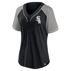 Fanatics Branded Women's Black Chicago White Sox Ultimate Style Raglan V-Neck T-Shirt -Minnesota Twins Shop DSCO1159403711 1007 ALT2