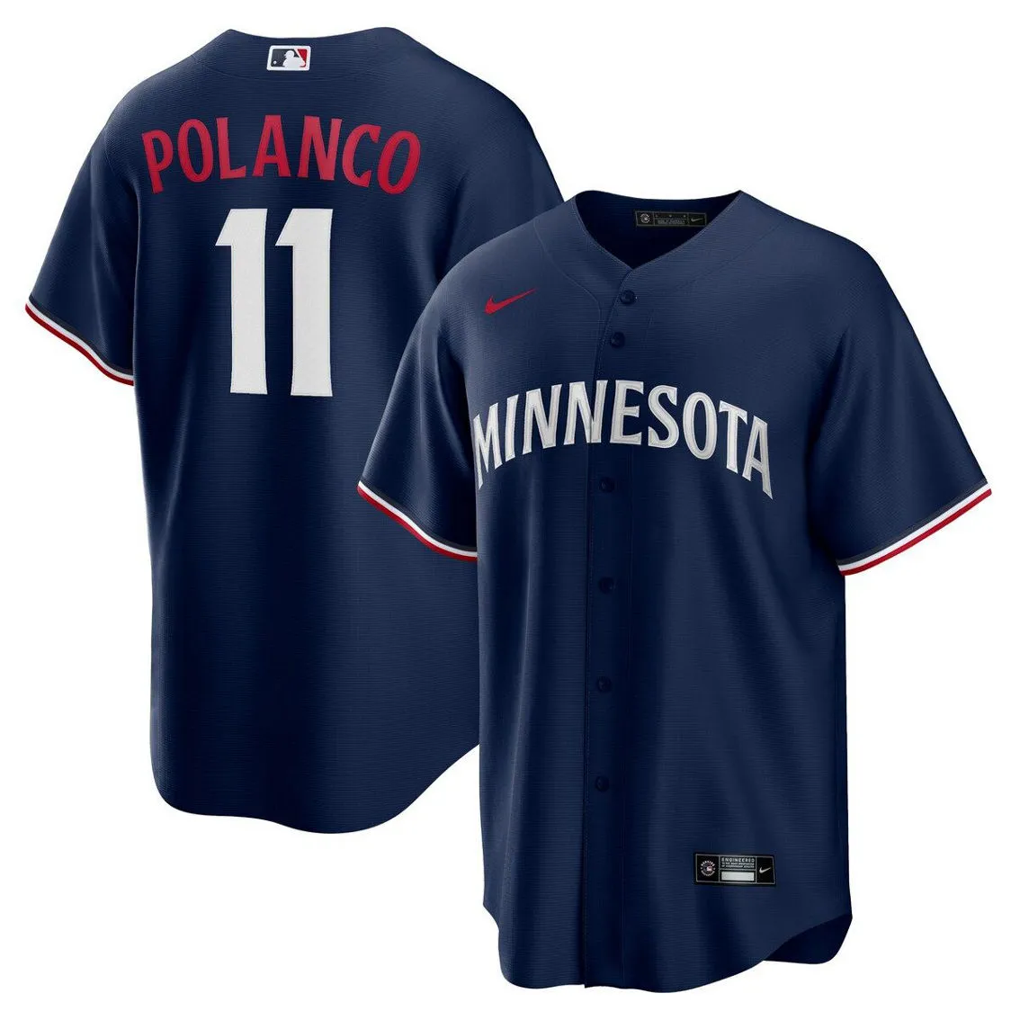 Nike Men's Jorge Polanco Navy Minnesota Twins Alternate Replica Player Jersey 1 Nike Men's Jorge Polanco Navy Minnesota Twins Alternate Replica Player Jersey