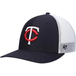 '47 Men's Navy/White Minnesota Twins Primary Logo Trucker Snapback Hat
