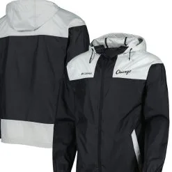 Columbia Men's Black/Gray Chicago White Sox Omni-Shade Flash Forward Challenger Full-Zip Windbreaker Jacket