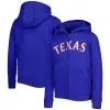 Outerstuff Youth Royal Texas Rangers Wordmark Full-Zip Fleece Hoodie