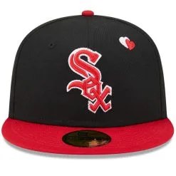 New Era Men's Black/Red Chicago White Sox Heart Eyes 59FIFTY Fitted Hat 6 New Era Men's Black/Red Chicago White Sox Heart Eyes 59FIFTY Fitted Hat -Minnesota Twins Shop DSCO1159628192 1007 ALT2