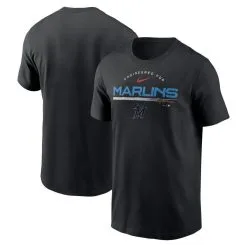Nike Men's Black Miami Marlins Team Engineered Performance T-Shirt