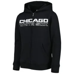 Outerstuff Youth Black Chicago White Sox Wordmark Full-Zip Fleece Hoodie -Minnesota Twins Shop DSCO1159670643 1007 ALT2