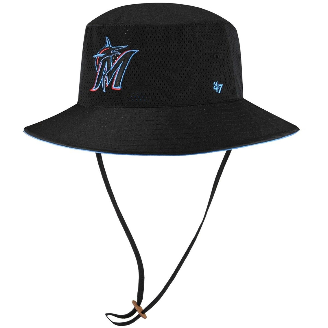 '47 Men's Black Miami Marlins Panama Pail Bucket Hat 1 '47 Men's Black Miami Marlins Panama Pail Bucket Hat