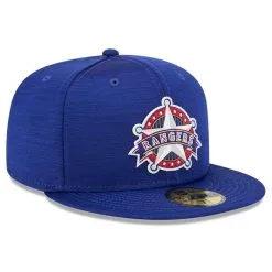 New Era Men's Royal Texas Rangers 2023 Clubhouse 59FIFTY Fitted Hat -Minnesota Twins Shop DSCO1159977671 1350 ALT3