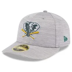 New Era Men's Gray Oakland Athletics 2023 Clubhouse Low 59FIFTY Fitted Hat