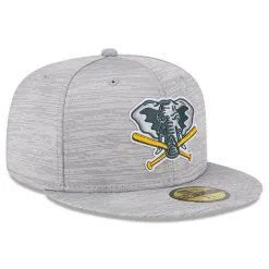 New Era Men's Gray Oakland Athletics 2023 Clubhouse 59FIFTY Fitted Hat -Minnesota Twins Shop DSCO1159978064 1927 ALT3
