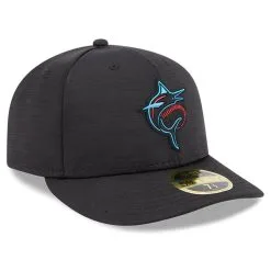 New Era Men's Black Miami Marlins 2023 Clubhouse Low 59FIFTY Fitted Hat -Minnesota Twins Shop DSCO1160174311 1007 ALT3