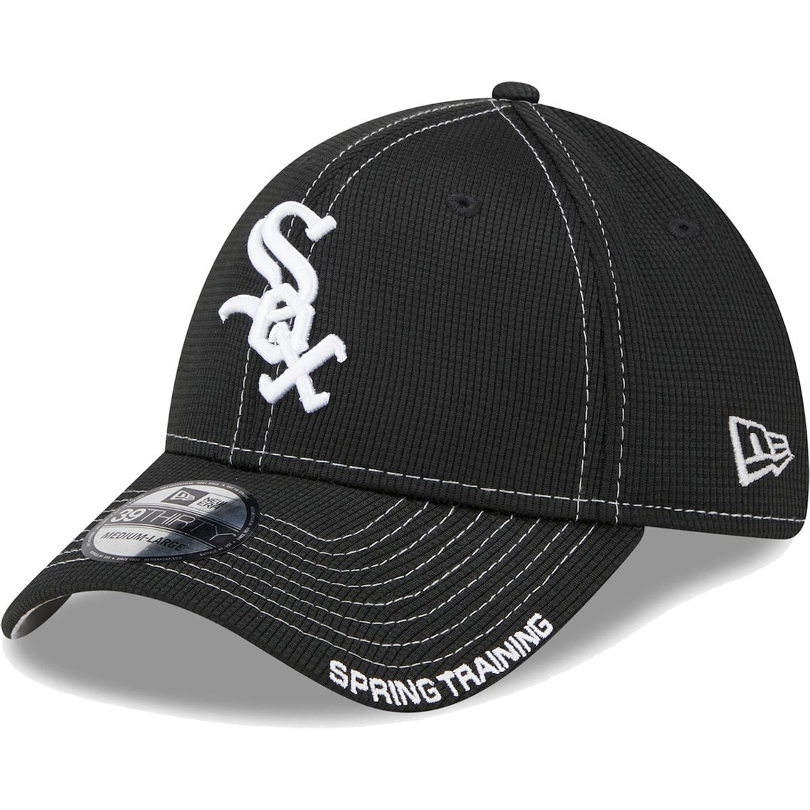 New Era Men's Black Chicago White Sox 2023 Spring Training Mesh 39THIRTY Flex Hat 1 New Era Men's Black Chicago White Sox 2023 Spring Training Mesh 39THIRTY Flex Hat