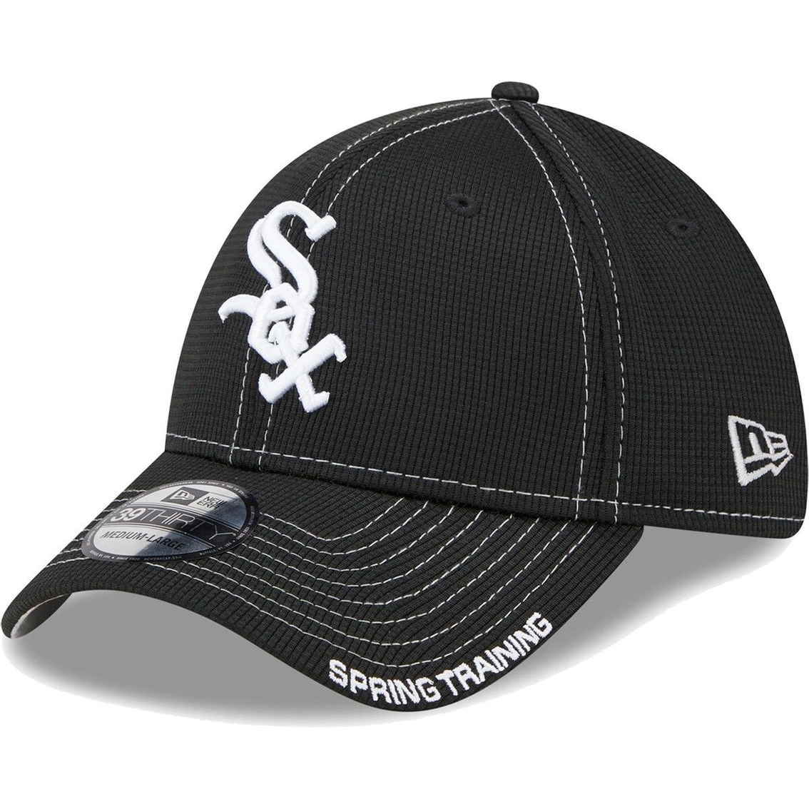 New Era Men's Black Chicago White Sox 2023 Spring Training Mesh 39THIRTY Flex Hat 2 New Era Men's Black Chicago White Sox 2023 Spring Training Mesh 39THIRTY Flex Hat - Image 2