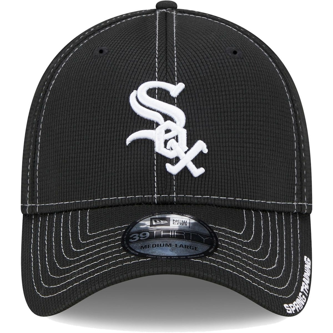 New Era Men's Black Chicago White Sox 2023 Spring Training Mesh 39THIRTY Flex Hat 3 New Era Men's Black Chicago White Sox 2023 Spring Training Mesh 39THIRTY Flex Hat - Image 3