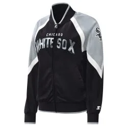 Starter Women's Black Chicago White Sox Down Raglan Full-Zip Track Jacket -Minnesota Twins Shop DSCO1160290471 1007 ALT2