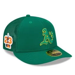 New Era Men's Green Oakland Athletics 2023 Spring Training Low 59FIFTY Fitted Hat