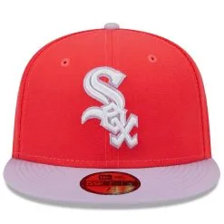 New Era Men's Red/Lavender Chicago White Sox Spring Color Two-Tone 59FIFTY Fitted Hat -Minnesota Twins Shop DSCO1160775554 2910 ALT2