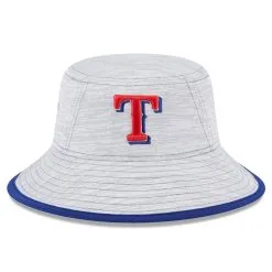 New Era Men's Gray Texas Rangers Game Bucket Hat
