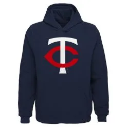 Outerstuff Youth Navy Minnesota Twins Team Primary Logo Pullover Hoodie