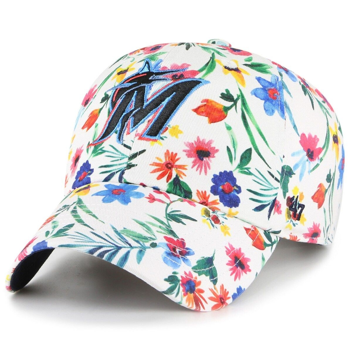 '47 Women's White Miami Marlins Highgrove Clean Up Adjustable Hat 2 '47 Women's White Miami Marlins Highgrove Clean Up Adjustable Hat - Image 2