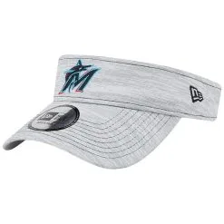 New Era Men's Gray Miami Marlins Adjustable Visor