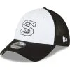 New Era Men's Black/White Chicago White Sox 2023 On-Field Batting Practice 39THIRTY Flex Hat