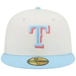 New Era Men's White/Light Blue Texas Rangers Spring Color Two-Tone 59FIFTY Fitted Hat 6 New Era Men's White/Light Blue Texas Rangers Spring Color Two-Tone 59FIFTY Fitted Hat -Minnesota Twins Shop DSCO1161060410 3550 ALT2
