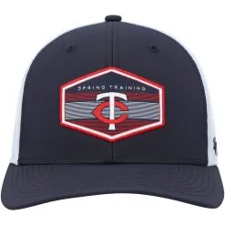 '47 Men's Navy/White Minnesota Twins Spring Training Burgess Trucker Snapback Hat -Minnesota Twins Shop DSCO1161060652 GZKZ ALT2