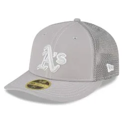 New Era Men's Gray Oakland Athletics 2023 On-Field Batting Practice Low 59FIFTY Fitted Hat