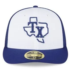New Era Men's White/Royal Texas Rangers 2023 On-Field Batting Practice Low 59FIFTY Fitted Hat -Minnesota Twins Shop DSCO1161199099 3550 ALT2