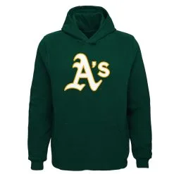 Outerstuff Youth Green Oakland Athletics Team Primary Logo Pullover Hoodie
