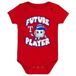 Outerstuff Newborn & Infant Red/Royal/White Texas Rangers Minor League Player Three-Pack Bodysuit Set -Minnesota Twins Shop DSCO1161370951 2910 ALT2