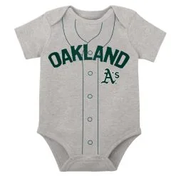 Outerstuff Newborn & Infant White/Heather Gray Oakland Athletics Little Slugger Two-Pack Bodysuit Set -Minnesota Twins Shop DSCO1161371627 3550 ALT3