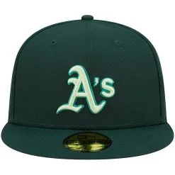 New Era Men's Green Oakland Athletics Monochrome Camo 59FIFTY Fitted Hat -Minnesota Twins Shop DSCO1161372155 2041 ALT2