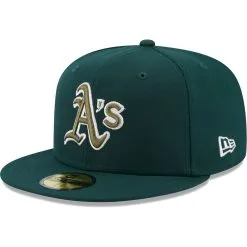 New Era Men's Green Oakland Athletics 40th Anniversary Spring Training Botanical 59FIFTY Fitted Hat -Minnesota Twins Shop DSCO1161372354 2041 ALT3