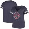 Soft As A Grape Women's Navy Minnesota Twins Plus Size V-Neck Jersey T-Shirt