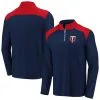 Fanatics Branded Men's Navy/Red Minnesota Twins Iconic Clutch Quarter-Zip Pullover Jacket