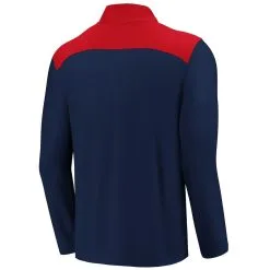 Fanatics Branded Men's Navy/Red Minnesota Twins Iconic Clutch Quarter-Zip Pullover Jacket -Minnesota Twins Shop DSCO1161585895 REDBLU ALT3