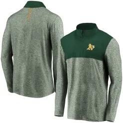 Fanatics Branded Men's Green Oakland Athletics Iconic Marble Clutch Half-Zip Jacket