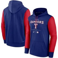 Nike Men's Royal/Red Texas Rangers Authentic Collection Performance Hoodie