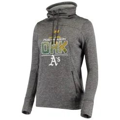 Under Armour Women's Heathered Gray Oakland Athletics 2018 Season Block Plate Tri-Blend Pullover Hoodie -Minnesota Twins Shop DSCO1161608963 1927 ALT2