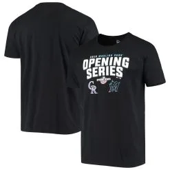 Fanatics Branded Men's Black Miami Marlins Home Opener Matchup T-Shirt