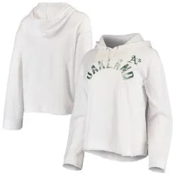 G-III Sports By Carl Banks Women's White Oakland Athletics Division Pullover Hoodie