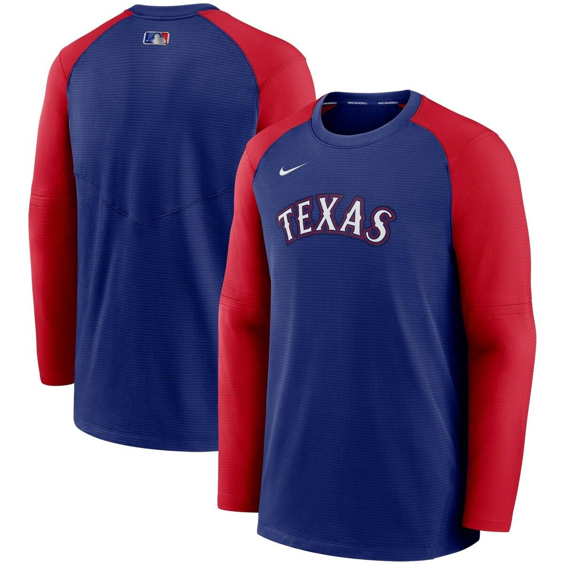 Nike Men's Royal/Red Texas Rangers Authentic Collection Pregame Performance Pullover Sweatshirt 1 Nike Men's Royal/Red Texas Rangers Authentic Collection Pregame Performance Pullover Sweatshirt
