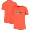 Under Armour Youth Orange Miami Marlins Wordmark Performance T-Shirt