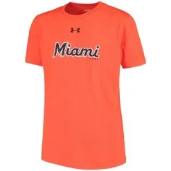 Under Armour Youth Orange Miami Marlins Wordmark Performance T-Shirt -Minnesota Twins Shop DSCO1161624963 2294 ALT2