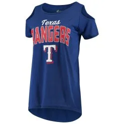 G-III 4Her By Carl Banks Women's Royal Texas Rangers Clear The Bases Cold Shoulder T-Shirt -Minnesota Twins Shop DSCO1161630337 1350 ALT2
