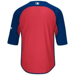 Majestic Men's Royal/Red Texas Rangers Authentic Collection On-Field 3/4-Sleeve Batting Practice Jersey -Minnesota Twins Shop DSCO1161636163 1350 ALT3