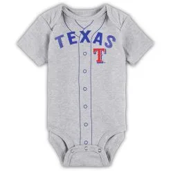 Outerstuff Newborn & Infant White/Heather Gray Texas Rangers Little Slugger Two-Pack Bodysuit Set 7 Outerstuff Newborn & Infant White/Heather Gray Texas Rangers Little Slugger Two-Pack Bodysuit Set -Minnesota Twins Shop DSCO1161636373 3550 ALT3