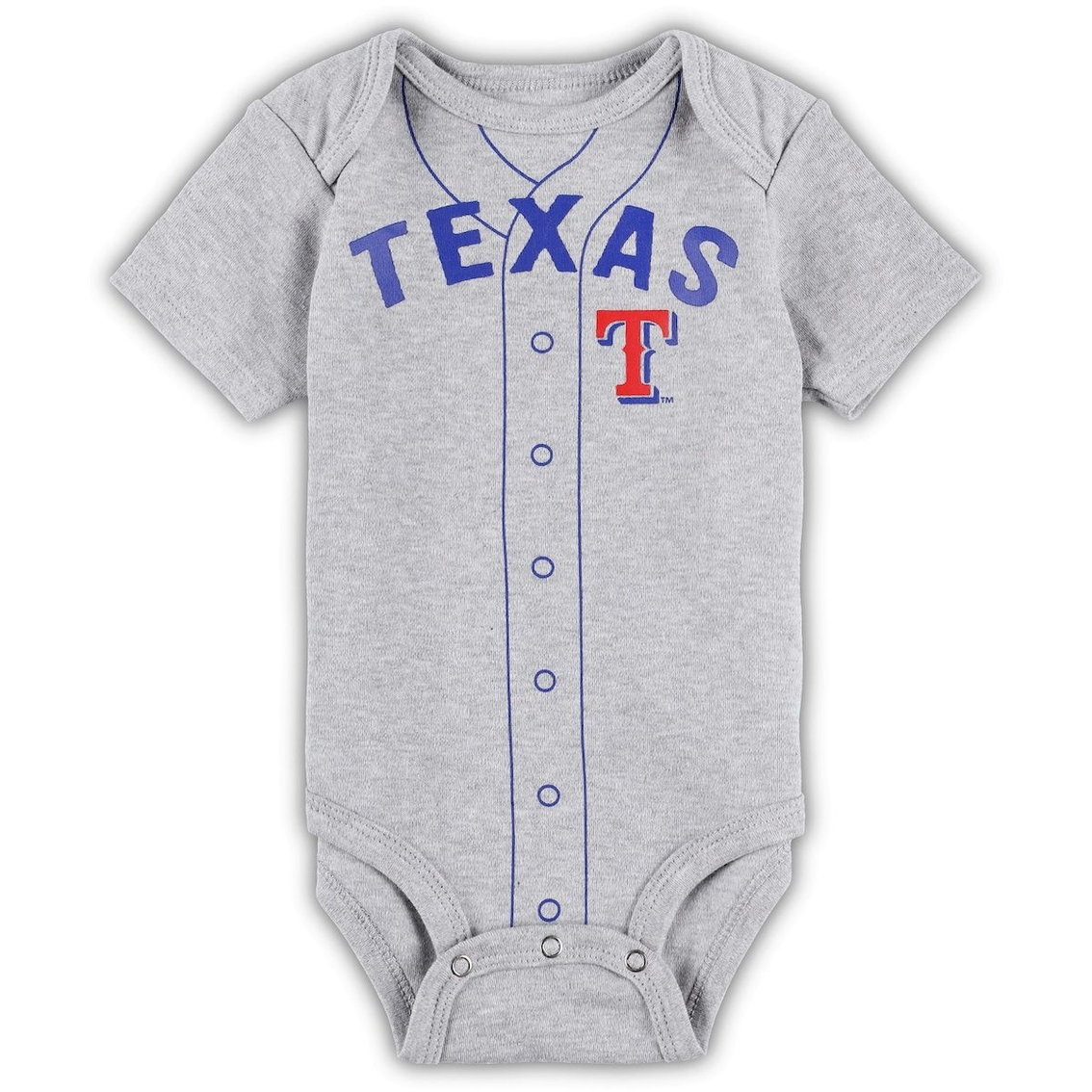 Outerstuff Newborn & Infant White/Heather Gray Texas Rangers Little Slugger Two-Pack Bodysuit Set 4 Outerstuff Newborn & Infant White/Heather Gray Texas Rangers Little Slugger Two-Pack Bodysuit Set - Image 4